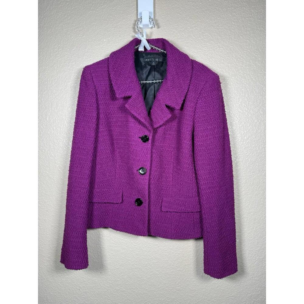 Lafayette 148 Womens Jacket Size‎ 8 Classic Quiet Luxury Button Down Wool